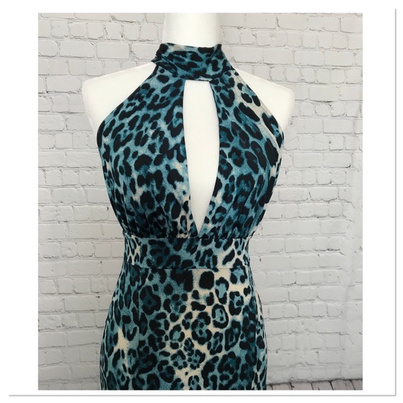 Boutique | Dresses | Blue Leopard Print Dress | Poshmark